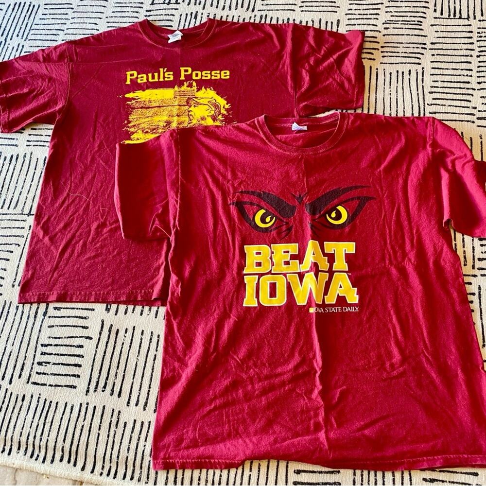 Iowa State University Cyclones Red Graphic T-Shirts